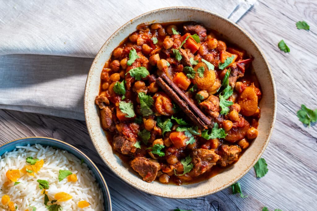 Slow Cooker Lamb Tagine from above