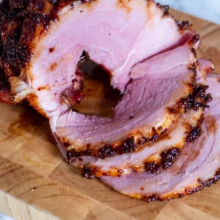 Picture of carved Slow Cooker Gammon in Cola
