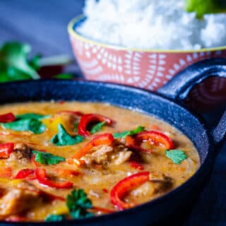 Thai red curry with jasmine rice