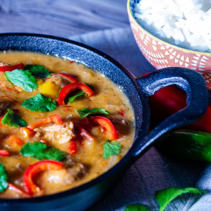 Slow Cooker Thai Red Curry and Rice