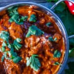 overhead view of Slow Cooker Lamb Rogan Josh