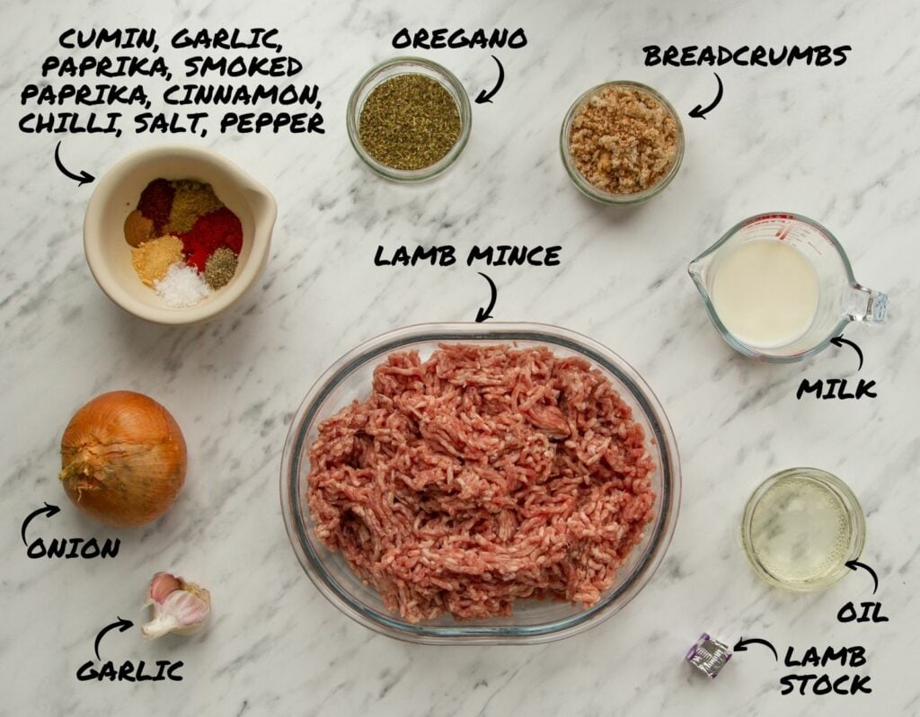 Ingredients to make Slow Cooker Doner Kebab.