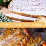 Slow Cooker Turkey Crown pinterest image.