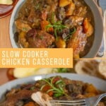 Slow Cooker Chicken Casserole Pinterest image