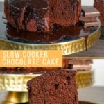Slow Cooker Chocolate Cake pinterest image.
