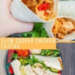 Slow Cooker Chicken Fajitas Pinterest image