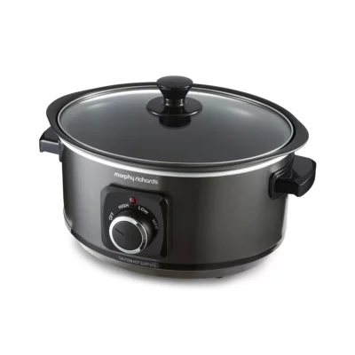 Overhead shot of a Morphy Richards Sear and Stew 3.5L slow cooker
